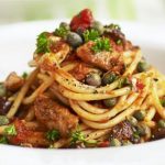 Spaghetti with sardine sauce